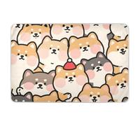 Tappetino per imparare a usare il vasino con cane Shiba Inu e Shiba Inu, tappetino per imparare a usare il vasino, morbido e assorbente, per neonati, 132,1 x 86,4 cm (lunghezza x larghezza)