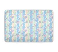 Tappetino per imparare a usare il vasino con farfalle e fiori, extra large, riutilizzabile, morbido, assorbente, per bambini, 132 x 86,4 cm (lunghezza x larghezza)