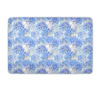 Tappetino per imparare a usare il vasino, con fiori blu scuro, extra large, riutilizzabile, morbido, assorbente, delicato sulla pelle, per neonati e ragazze, 132,1 cm di lunghezza x 86,4 cm di