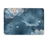 Tappetino per imparare a usare il vasino con pittura tradizionale cinese con fiori ciano, altamente assorbente, materassino da viaggio per neonati, ragazzi e ragazze, 132,1 cm L x 86,4 cm W alfombra