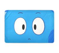Tappetino per imparare a usare il vasino e fasciatoio, morbido, assorbente, per bambini, 132,1 x 86,4 cm (lunghezza x larghezza), colore: blu con occhi grandi