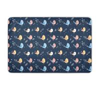 Tappetino per imparare a usare il vasino, impermeabile, con motivo uccellini carini, extra large, riutilizzabile, per bambini, 132,1 cm di lunghezza x 86,4 cm di larghezza