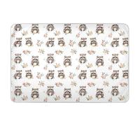 Tappetino per la pipì per imparare a usare il vasino extra large bianco con procione dei cartoni animati, altamente assorbente, delicato sulla pelle, per bambini, adulti, animali domestici, 132,1 cm