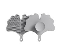 Tappetino per la pulizia dei pennelli da trucco, design in silicone con ventosa e base antiscivolo per una pulizia profonda, tappetino portatile per la pulizia dei pennelli da viaggio, facile da