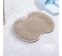 Tappetino per la Pulizia dei Piedi della Doccia Più Grande, Tappetino per la Pulizia dei Piedi, Detergente per la Pulizia dei Piedi con Ventose Antiscivolo, Scrubber per Massaggiatore(Marrone)