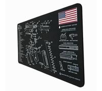 Tappetino per la pulizia della pistola, 61 x 30,5 cm, nero