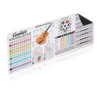 Tappetino per la teoria della chitarra e tappetino da lavoro portatile per chitarra, 120 x 40 cm, tappetino per mouse di riferimento per la teoria musicale, poster con grafico degli accordi con