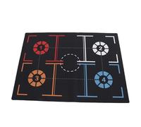 Tappetino per l'allenamento dei passi nel basket, coperta antiscivolo silenziosa per l'allenamento di palleggio, tappetino in gomma spesso 3 mm con punti di riferimento per l'allen