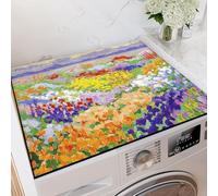 Tappetino Per Lavatrice Sopra 60x60cm,Super Assorbente Coperchio Antipolvere Per Lavatrice,Coperchio Per Lavatrice a Tamburo,Tappetino Antiscivolo Per Lavatrice,Frigorifero,Cucine (Multicolore2)