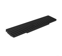 Tappetino per lavello compatibile con lavello comune con percorso di drenaggio guidato in pendenza e corpo in silicone resiliente per uso quotidiano (nero)