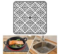 Tappetino per Lavello Cucina, Tappetino Lavandino Cucina in Silicone 30 X 30cm, Tagliabile Su Misura Tappetini Lavello Cucina, Tappetino Lavello Silicone Cucina Resistente al Calore e Antiscivolo
