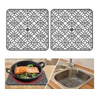 Tappetino per Lavello Cucina, Tappetino Lavandino Cucina in Silicone 30 X 30cm, Tagliabile Su Misura Tappetini Lavello Cucina, Tappetino Lavello Silicone Cucina Resistente al Calore e Antiscivolo