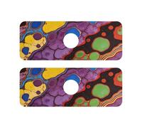 Tappetino per lavello in diatomacea per lavello da cucina, riutilizzabile e decorato, confezione da 2 tappetini per rubinetto da cucina per bancone del bagno, 37,3 x 13,7 cm, pittura ad olio colorata