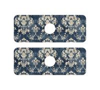 Tappetino per lavello in pietra diatomacea per lavello da cucina ad asciugatura rapida, confezione da 2 tappetini da cucina per bancone della cucina e lavandino del bagno, 37,3 x 13,7 cm, stile retrò