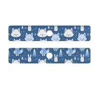 Tappetino per lavello in pietra diatomacea per lavello da cucina, confezione da 2 tappetini in pietra per cucina e bagno, 76,2 x 13,7 cm, colore: blu artico volpe