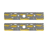 Tappetino per lavello in pietra diatomacea per lavello da cucina set di 2 tappetini per asciugatura per cucina bagno bancone 76 x 12 cm legno alligatore fata grigio