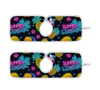 Tappetino per lavello in pietra per lavello da cucina ad asciugatura rapida appendibile 2 tappetini intorno alla cucina per bancone del bagno 76,2 cm Summer Neon Coconut mango ananas