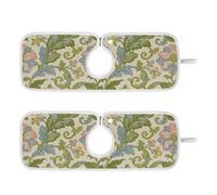 Tappetino per lavello in pietra per lavello da cucina previene l'umidità appendibile confezione da 2 tappetini per bancone della cucina da bagno 76,2 cm William Morris Pink Lily