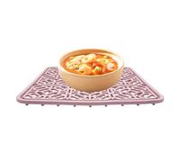 Tappetino per lavello in silicone, 30 x 30 x 1,2 cm, quadrato, in silicone, ideale per l'uso come runner da tavola e come tappetino scolapiatti per frutta e verdura (rosa)