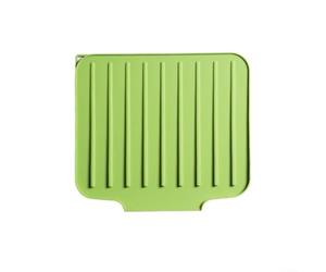 Tappetino per lavello in silicone con topografia ottimizzata per il flusso d'aria per ridurre i tempi di asciugatura e ridurre al minimo l'acqua stagnante sul bancone (verde)