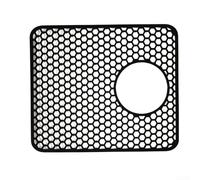 Tappetino per lavello in silicone perforato, per protezione antiscivolo a nido d'ape, tagliato a misura, per casa, bagno, bagno, moderno tappetino di protezione per lavello nero (B)