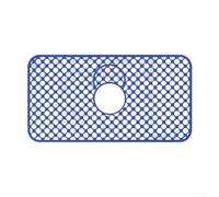 Tappetino per lavello in silicone resistente al calore, con aperture cave uniche per un drenaggio rapido in lavelli, piani di lavoro e tavoli, protezione antiscivolo per pentole e piatti caldi (blu