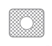 Tappetino per lavello in silicone resistente al calore, con aperture cave uniche per un drenaggio rapido in lavelli, piani di lavoro e tavoli, protezione antiscivolo per pentole e piatti caldi (grigio