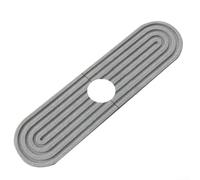 Tappetino per lavello in terra di diatomee, protezione per rubinetto per cucina e bagno, assorbe l'acqua ad asciugatura rapida, resistente per asciugare le bottiglie di sapone, 45 cm (grigio)