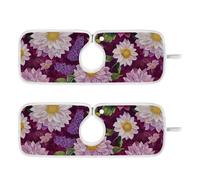 Tappetino per lavello per lavello da cucina assorbente da appendere confezione da 2 tappetini paraspruzzi per bancone della cucina e lavandino del bagno 76,2 cm, fiori primaverili dalia bordeaux