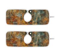 Tappetino per lavello per lavello da cucina assorbente tappetino appendibile per bancone della cucina Previene l'accumulo di umidità 37,8 cm - Pittura antiruggine astratta vintage disordinata