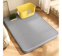 Tappetino per lettiera per gatti extra large, resistente, impermeabile, a 2 strati, antiscivolo, lavabile, protezione per il pavimento degli animali domestici, tappo per sabbia