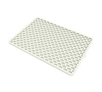 Tappetino per lettiera per gatti realizzato in silicone, struttura staccabile a doppio strato per mantenere i pavimenti puliti e ridurre al minimo la dispersione della lettiera (bianco ghiaccio)