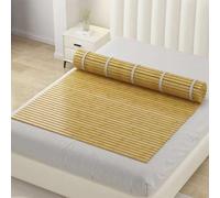 Tappetino per letto in bambù e doghe, pieghevole, traspirante, morbido, protezione per la vita, dimensioni personalizzate, 1,1 x 1,5 m, soluzione per dormire durevole e migliorare il comfort