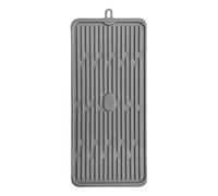 Tappetino per macchina da caffè, 185 g, resistente al calore, impermeabile, con drenaggio per il macinino per la stazione di caffè, colore nero