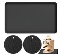 Tappetino per macchina da caffè, base per macchina da caffè e macchina da caffè con 2 pezzi impermeabile antiscivolo tappetino in silicone piccolo, compatibile con De Longhi Magnifica, Siemens EQ.6