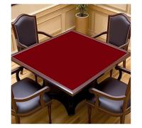 Tappetino per Mahjong Tovaglia da Mahjong quadrata silenziosa e spessa, panno for il lavaggio delle mani, tappetino poker antiscivolo, tessuto moderno semplice for la casa(Red,RUBBER_85*85CM)