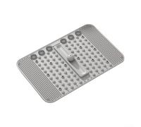 Tappetino per massaggio ai piedi, in morbida gomma TPR con 12 punti magnetici per digitopressione e riflessologia, migliora la circolazione, allevia il dolore (pressatura delle dita + massaggio grigio
