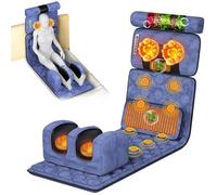 Tappetino per massaggio completo del corpo, 20 testine per massaggio Shiatsu per il collo, materasso elettrico per massaggio con trazione della vita riscaldante, 9 modalità di massaggio e vibrazi