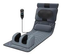 Tappetino per massaggio completo del corpo con calore, 20 testine massaggianti per collo, cuscinetto massaggiante vibrante, 9 impostazioni di marcia, 3 modalità di temporizzazione, massaggio shiatsu