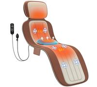 Tappetino massaggiante per tutto il corpo con calore, massaggiatore per collo Shiatsu mobile, trazione e rilassamento lombare 3D, 6 motori vibranti, per alleviare lo stress, vita regolabile per