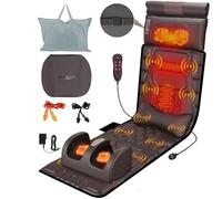 Tappetino per massaggio completo del corpo con calore e movimento Shiatsu cuscino massaggiatore per collo e schiena e massaggiatore per piedi, materasso da massaggio con cuscino superiore e supporto