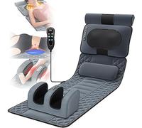 Tappetino per massaggio completo del corpo con calore, massaggiatore per gambe e piedi, cuscinetto per massaggio a vibrazione per tutto il corpo, cuscinetto per massaggio shiatsu, massaggio a 9
