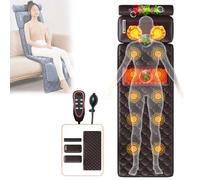 Tappetino per massaggio completo del corpo con cuscino termico e Shiatsu per il rilassamento muscolare, allevia il dolore alla schiena e alle gambe lombari