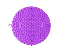 Tappetino per massaggio plantare e digitopressione Cuscinetto for massaggio plantare for digitopressione con piastra, rotondo, pressione sulle dita dei piedi, multicolore(L Purple)