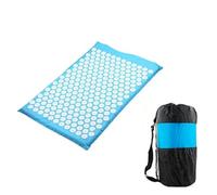 Tappetino per massaggio plantare e digitopressione Tappetino for agopressione in PVC multicolore 67x42x2 cm for il relax yoga(Blue Without Pillow)