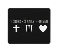 Tappetino per Mouse 1 Cross 3 Nails 4 Given Christianity Cross Lavabile Tappetino per Mouse da Gioco Soffice Accessori Gaming per Gaming Ufficio Computer 10X12In