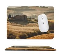 Tappetino per mouse 20,1 x 23,9 cm, antiscivolo, impermeabile, tappetino per mouse da gioco, per computer, laptop, vista ufficio del tipico paesaggio toscano