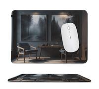 Tappetino per mouse 20 x 23,9 cm, antiscivolo, impermeabile, per mouse wireless, computer, laptop, ufficio, ci sono sedie in camera