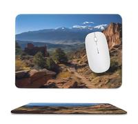 Tappetino per mouse 20 x 23,9 cm, antiscivolo, impermeabile, per mouse wireless, computer, laptop, ufficio, Pikes Peak Colorado