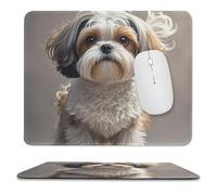 Tappetino per mouse 24,9 x 30 cm, antiscivolo, impermeabile, per mouse, computer, laptop, ufficio, Shih Tzu Dog